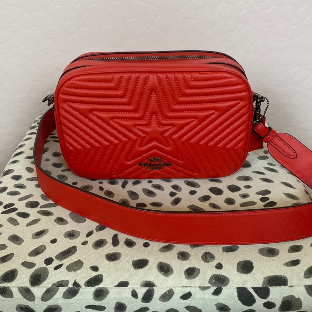 Red Leather Coach Crossbody